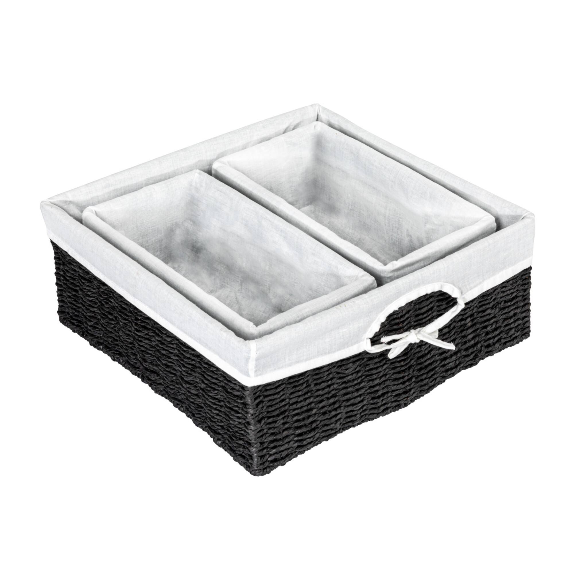 Paper Rope Wicker Basket Set